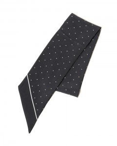 ピンドット柄 ネッカチーフ【シルク】