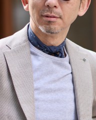 FRANCO BASSIピンドット柄 ネッカチーフ【シルク】mb_02l