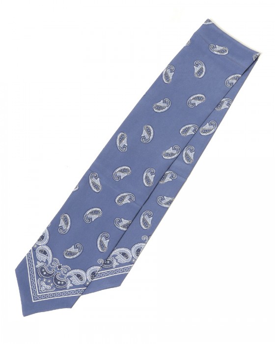 FRANCO BASSIペイズリー柄 ネッカチーフ【シルク】04l