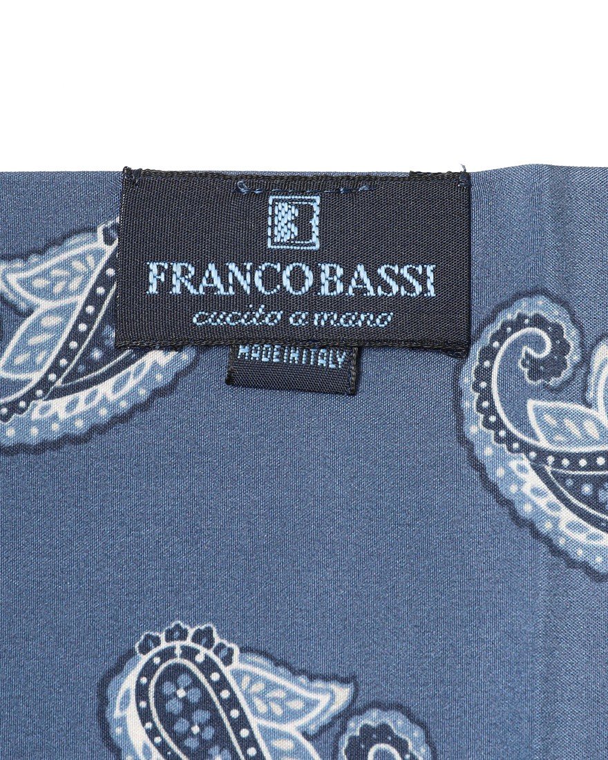 FRANCO BASSIペイズリー柄 ネッカチーフ【シルク】08l