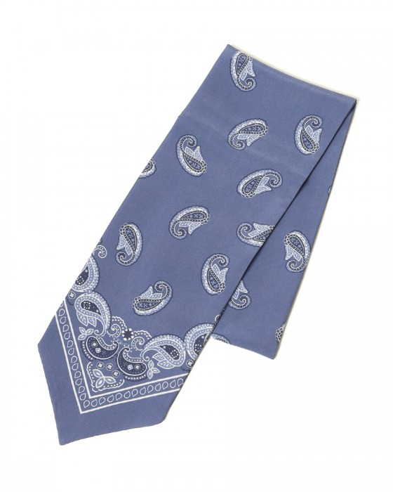 FRANCO BASSIペイズリー柄 ネッカチーフ【シルク】c0