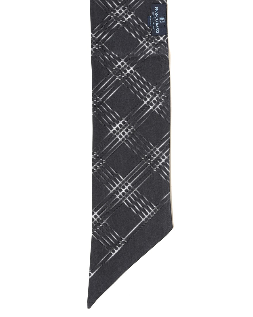 FRANCO BASSIチェック柄 ネッカチーフ【シルク】07l