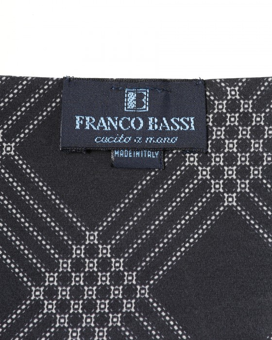 FRANCO BASSIチェック柄 ネッカチーフ【シルク】08l