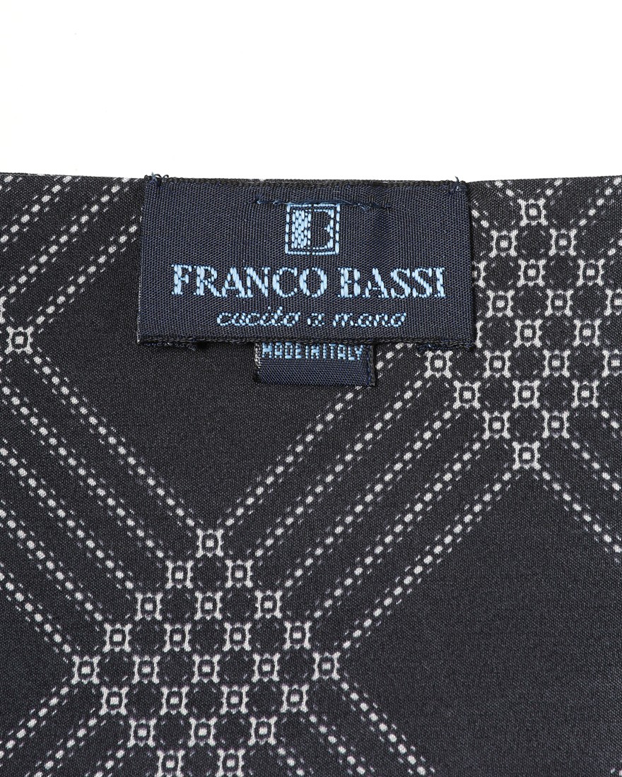 FRANCO BASSIチェック柄 ネッカチーフ【シルク】08l