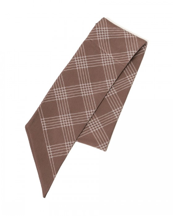 FRANCO BASSIチェック柄 ネッカチーフ【シルク】c0