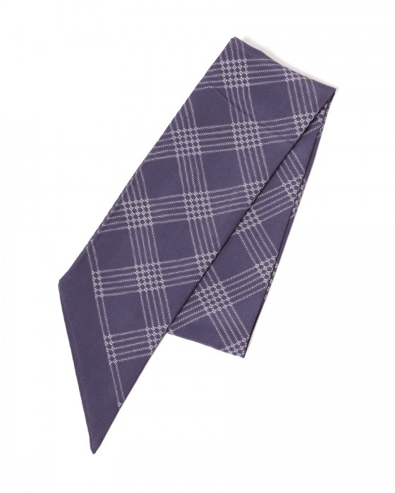 FRANCO BASSIチェック柄 ネッカチーフ【シルク】c1