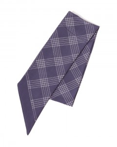 チェック柄 ネッカチーフ【シルク】