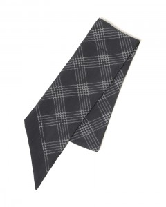 チェック柄 ネッカチーフ【シルク】