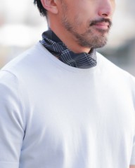 FRANCO BASSIチェック柄 ネッカチーフ【シルク】mb_01l