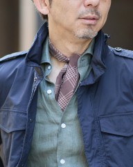 FRANCO BASSIチェック柄 ネッカチーフ【シルク】mb_03l