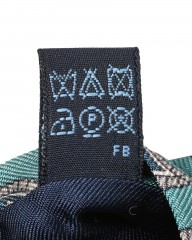 FRANCO BASSIブルーグリーン ペイズリー柄 タイ【シルク】mb_10l