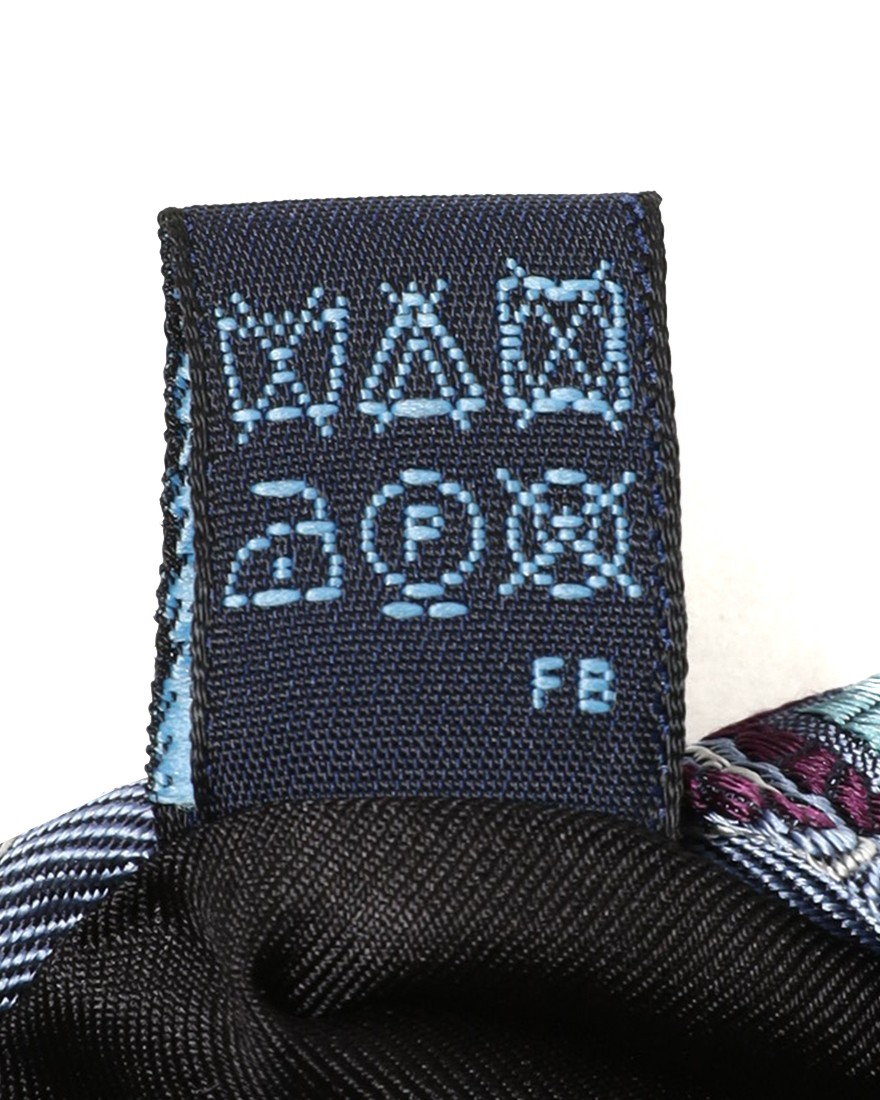 FRANCO BASSIライトブルー スクエア小紋柄 タイ【シルク】10l