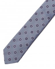 FRANCO BASSIライトブルー スクエア小紋柄 タイ【シルク】mb_04l
