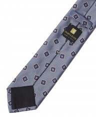 FRANCO BASSIライトブルー スクエア小紋柄 タイ【シルク】mb_05l