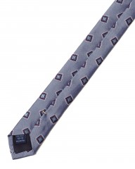 FRANCO BASSIライトブルー スクエア小紋柄 タイ【シルク】mb_07l