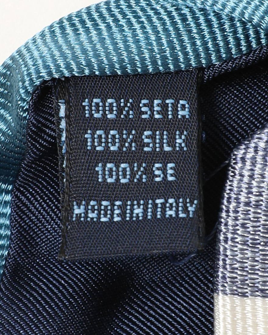 FRANCO BASSIブルー ストライプ タイ【シルク】09l