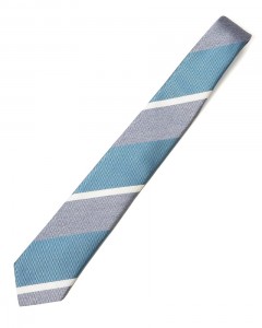 ブルー ストライプ タイ【シルク】