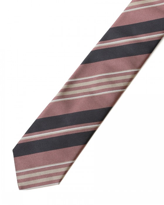 FRANCO BASSIパープル マルチストライプ タイ【シルク】04l