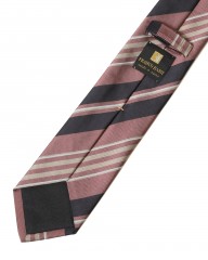 FRANCO BASSIパープル マルチストライプ タイ【シルク】mb_05l