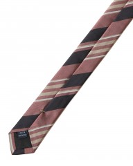 FRANCO BASSIパープル マルチストライプ タイ【シルク】mb_07l