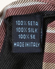 FRANCO BASSIパープル マルチストライプ タイ【シルク】mb_09l