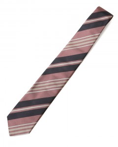 パープル マルチストライプ タイ【シルク】