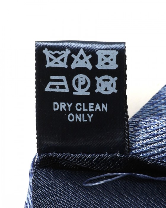 FRANCO BASSIブルー スクエア小紋柄 タイ【シルクコットン】10l