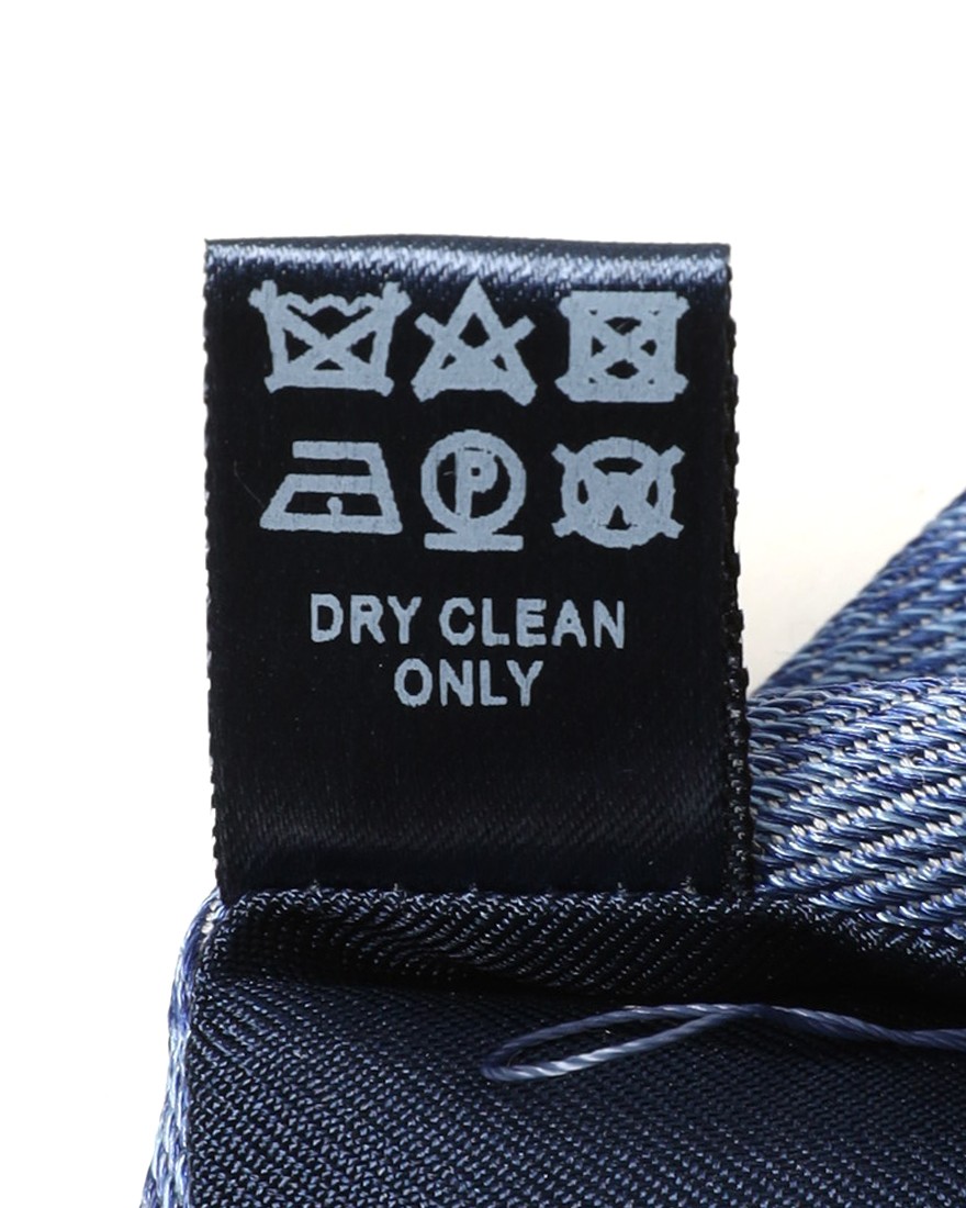 FRANCO BASSIブルー スクエア小紋柄 タイ【シルクコットン】10l