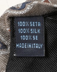 FRANCO BASSIグレージュ 小紋柄 タイ【シルク】mb_09l