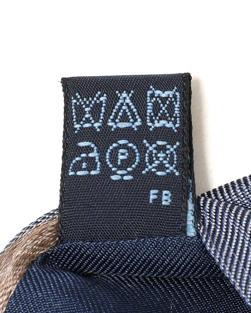 FRANCO BASSIブルー マルチストライプ タイ【シルク】10l