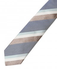 FRANCO BASSIブルー マルチストライプ タイ【シルク】mb_04l