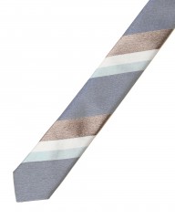 FRANCO BASSIブルー マルチストライプ タイ【シルク】mb_06l