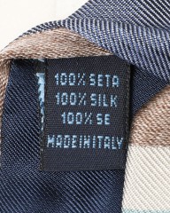 FRANCO BASSIブルー マルチストライプ タイ【シルク】mb_09l