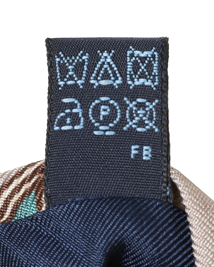 FRANCO BASSIベージュ ダイヤ柄 タイ【シルク】10l