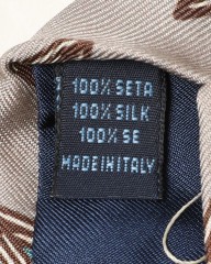 FRANCO BASSIベージュ ダイヤ柄 タイ【シルク】mb_09l