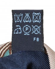 FRANCO BASSIベージュ ダイヤ柄 タイ【シルク】mb_10l