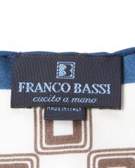 FRANCO BASSIチェッカー柄チーフ【シルク】mb_04l