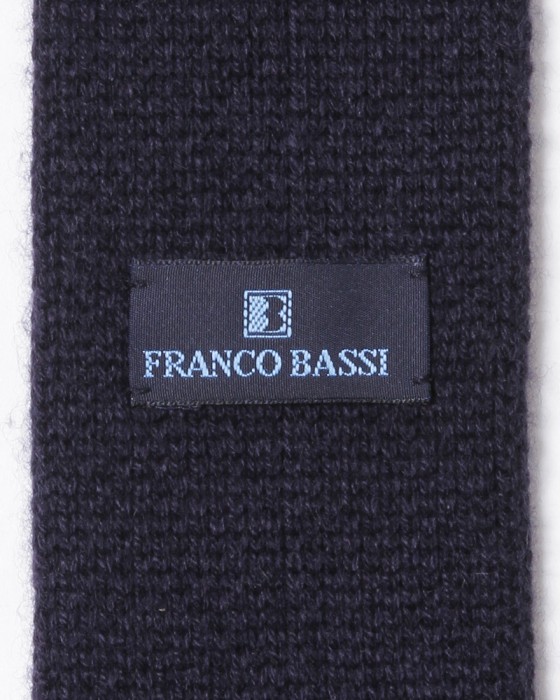 FRANCO BASSIソリッド スクエア ニットタイ【カシミヤ】06l