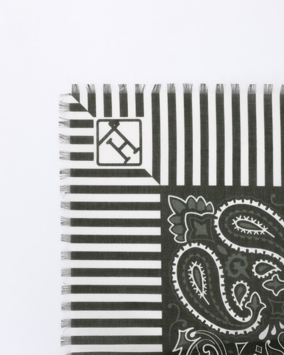 Hernoコットンバンダナスカーフ【Herno】05l