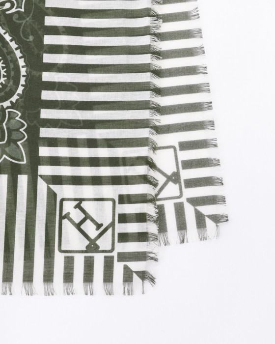 Hernoコットンバンダナスカーフ【Herno】07l