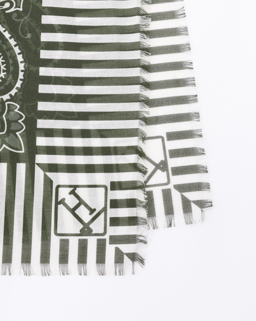 Hernoコットンバンダナスカーフ【Herno】07l