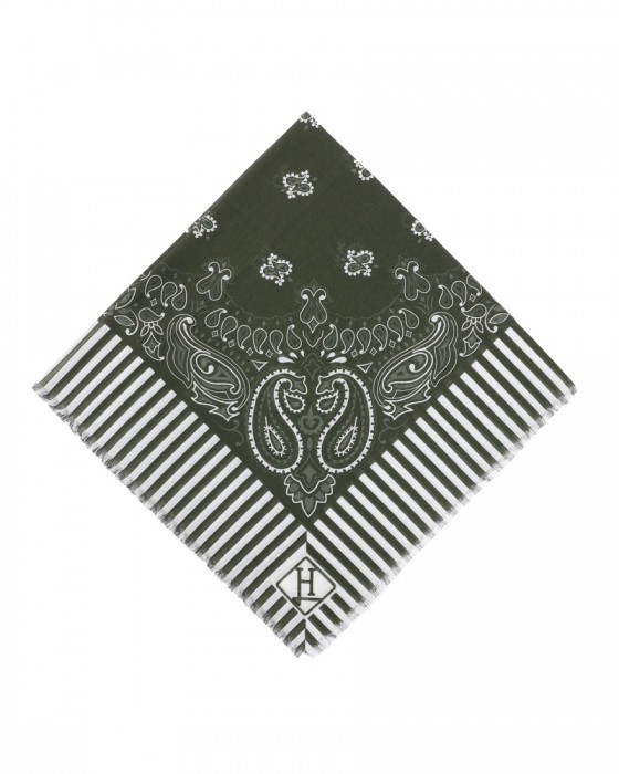 Hernoコットンバンダナスカーフ【Herno】c0