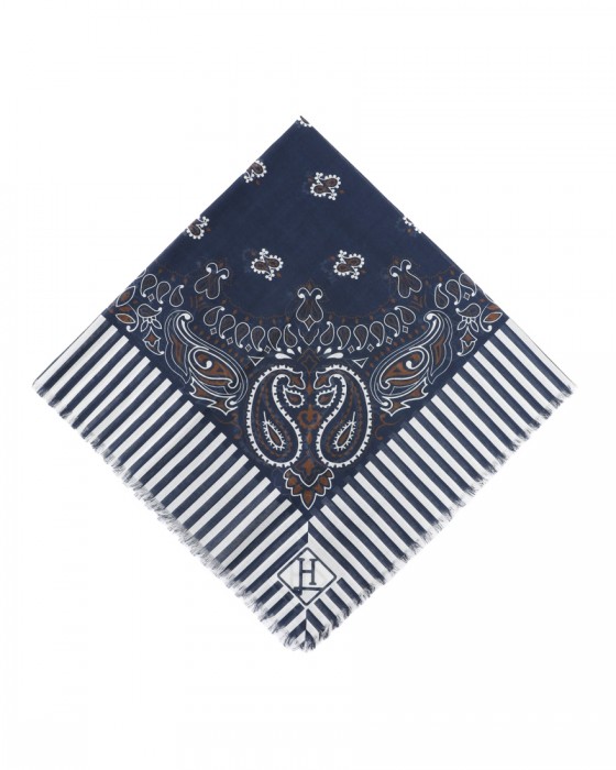 Hernoコットンバンダナスカーフ【Herno】ma