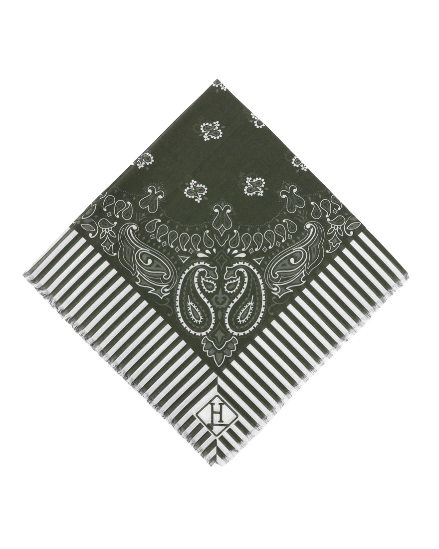 Hernoコットンバンダナスカーフ【Herno】c0