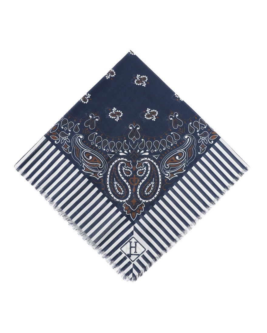 Hernoコットンバンダナスカーフ【Herno】ma