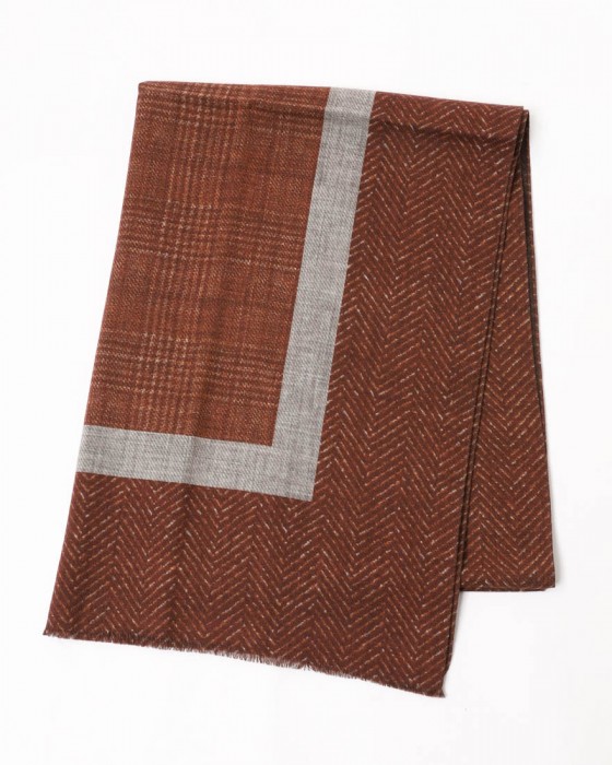 GIERREグレンチェック パネル ダブルフェイスストール 04l