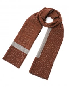 グレンチェック パネル ダブルフェイスストール 