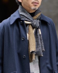 GIERREグレンチェック パネル ダブルフェイスストール mb_01l