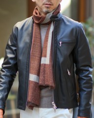 GIERREグレンチェック パネル ダブルフェイスストール mb_03l