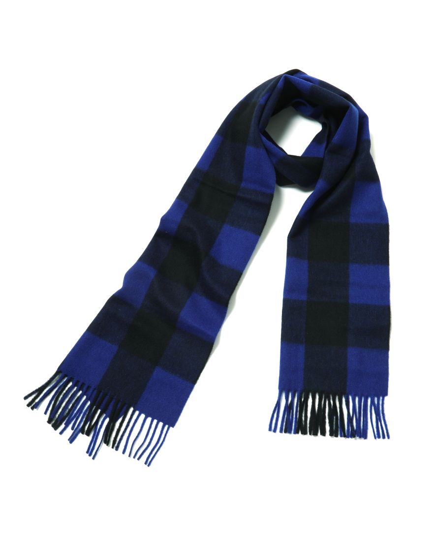 ブルーバッファローチェック ストール 30x180 Joshua Ellis ジョシュア エリス Tokyolife